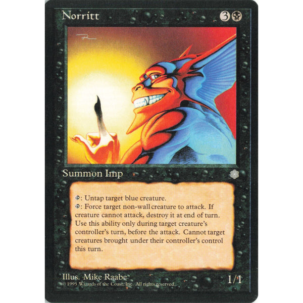 Trading Card Magic The Gathering Deckmaster Norritt Summon Imp 1995, Game Card