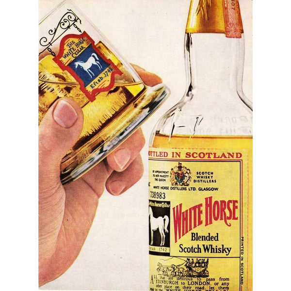Vintage Magazine Ad 1964 White Horse Blended Scotch Whisky Magazine Wall Art
