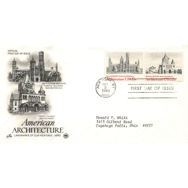 First Day Cover American Architecture New Your NY Oct 9 1980.