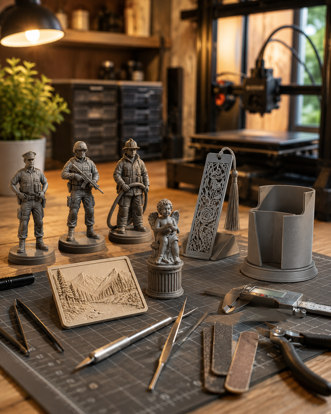Close-up detail of a Winter Park Collectibles miniature figure