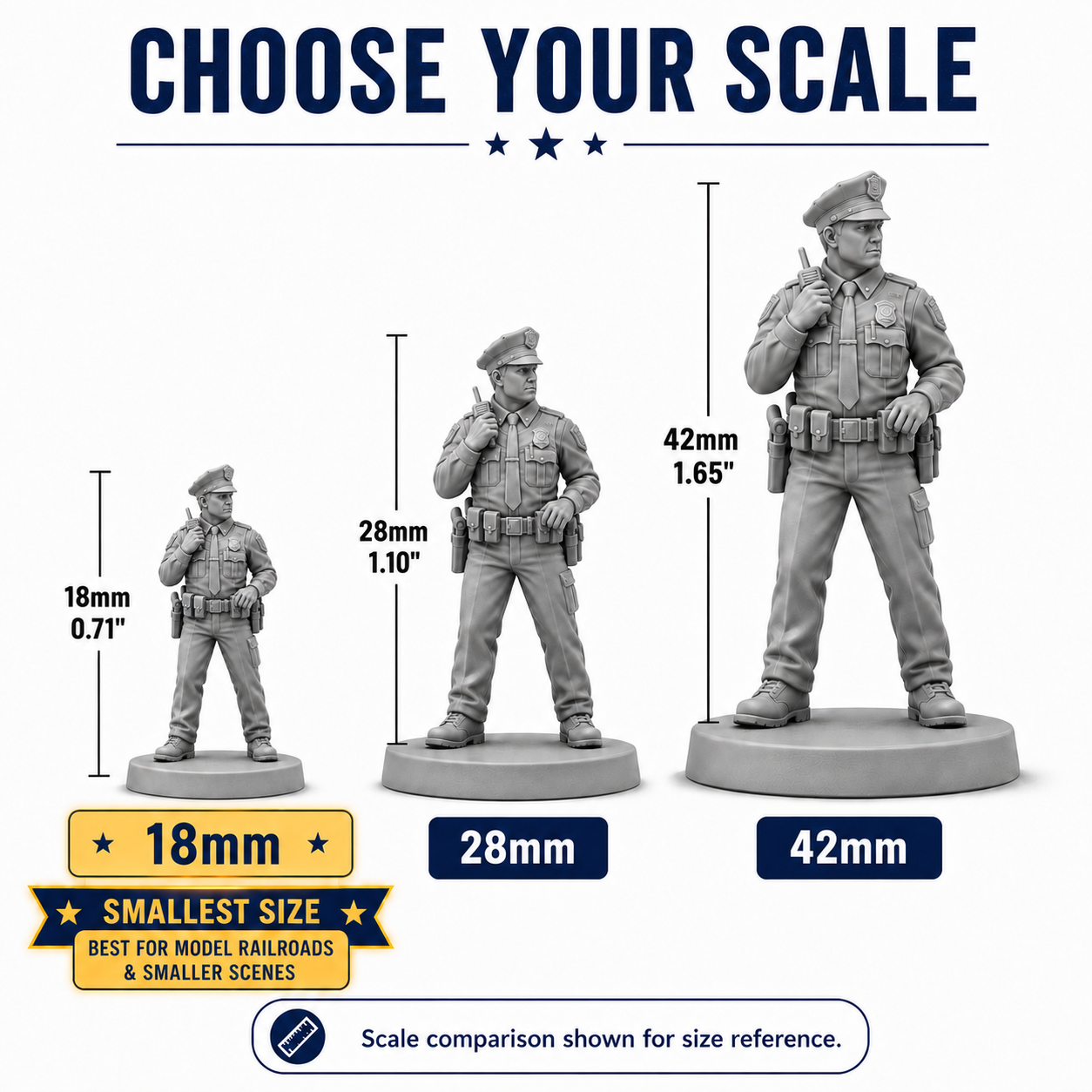 Police Figures — 18mm
