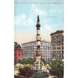 Postcard Soldiers and Sailors Monument in Lafayette Square, Buffalo, N.Y. Vintage Chrome Posted 1939-1970s