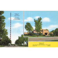 Postcard Radio City Home of The Milwaukee Journal Stations Linen 1930-1950
