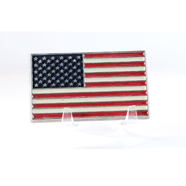Belt Buckle United States of America Flag Painted Solid Metal Buckle