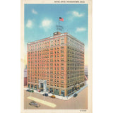 Postcard Hotel Ohio, Youngstown, Ohio Vintage Linen Posted 1930-1950