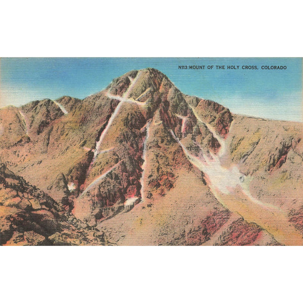 Postcard Mount of the Holy Cross, Colorado N113 Vintage Chrome Unposted 1939-1970s