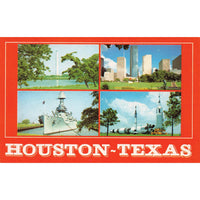 Postcard Greetings From Houston, Texas Vintage Chrome Unposted 1939-1970s