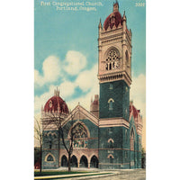 Postcard First Congregational Church Portland Oregon Divided Back 1907-1915