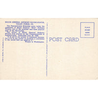 Postcard V.F.76 Major General Anthony Wayne Statue Valley Forge PA 6B-H157 Vintage Linen Unposted 1930-1950