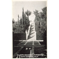 Postcard Gillespie Residence, Montecito Santa Barbara, Calif. White Border Unposted 1917-1929