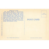 Postcard General Morgan's Home, Winchester, VA. Vintage Linen Unposted 1930-1950