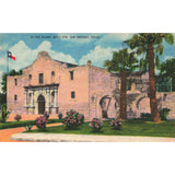 Postcard The Alamo Built 1718, San Antonio, Texas Vintage Linen Posted 1930-1950