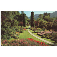 Postcard Sunken Gardens, Butchart Gardens, Victoria, B.C., Canada  Posted 1939-1970s