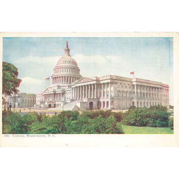 Postcard Capitol, Washington D.C. 100 Vintage Undivided Back Unposted Pre-1907