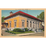 Postcard U.S. Post Office, Newberry, S.C. Vintage Linen Unposted 1930-1950