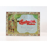 Metal Budweiser Budvar Czech 4x6 Metal Postcard Beer Wench Vintage