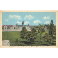 Postcard Royal Military College from Fort Frederick, Kingston, Ontario, Canada 3 White Border Unposted 1917-1929