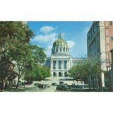 Postcard State Capitol From State Street, Harrisburg, Penna. Chrome Posted 1963