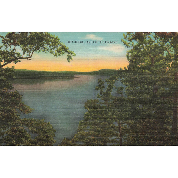 Postcard Beautiful Lake Of The Ozarks Vintage Linen Unposted 1930-1950