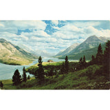 Postcard Waterton Lakes, Glacier Park Vintage Chrome Posted 1962