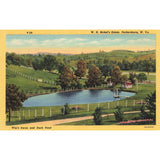 Postcard W.H. Bickel's Estate, Parkersburg, W. Va Linen Unposted 1930-1950