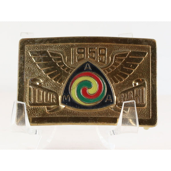AMA Gypsy Tour Motorcycle Belt Buckle Made In USA 1959