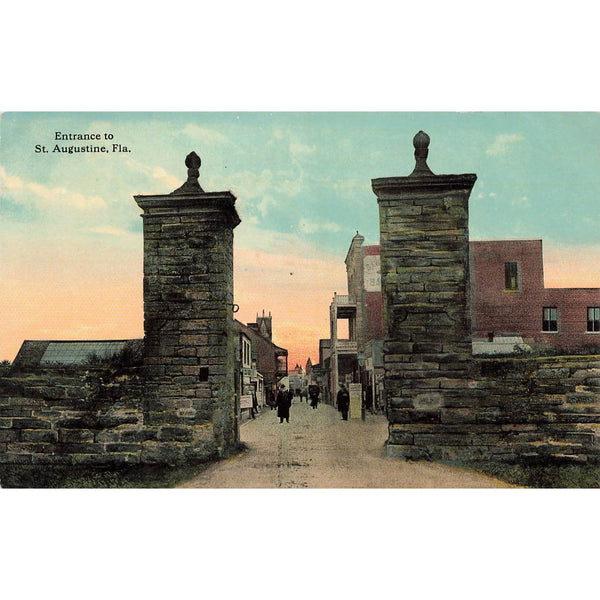 Postcard Entrance to St. Augustine, Fla. Vintage Divided Back Unposted