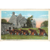 Postcard Fort Ticonderoga On Lake Champlain, N.Y.  Vintage White Border Posted 1926