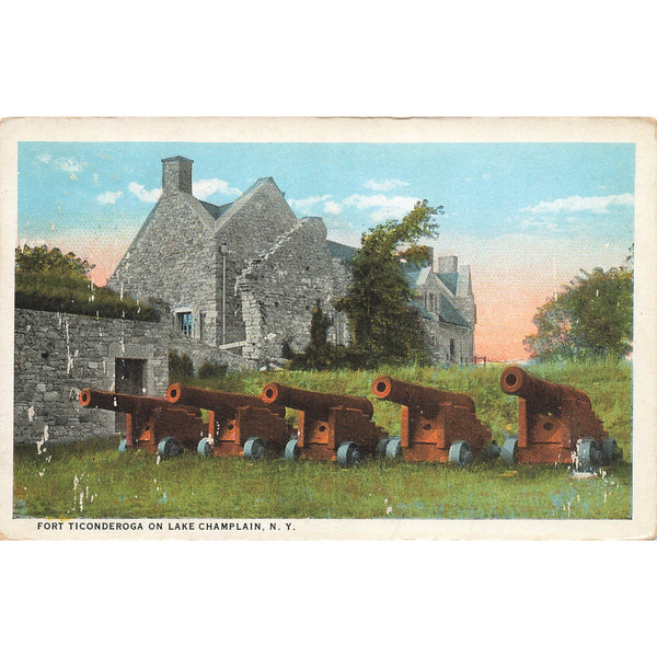 Postcard Fort Ticonderoga On Lake Champlain, N.Y.  Vintage White Border Posted 1926