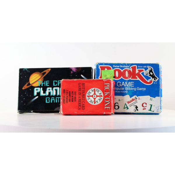 Vintage Card Games Rook, Pick One & Crazy Planets 1980s