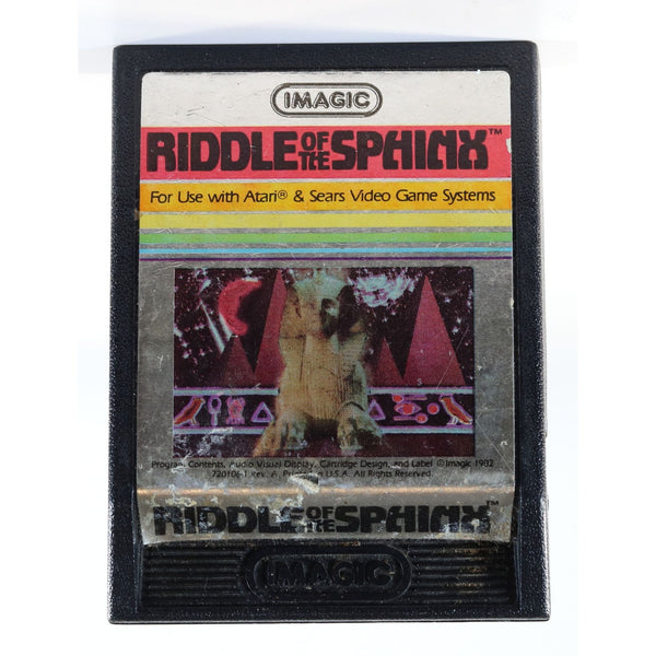 Atari 2600 Game Vintage Riddle Of The Sphinx 1982 NTSC Vintage Space Game