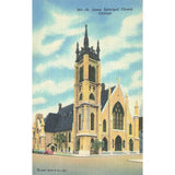 Postcard St. James Episcopal Church, Chicago Vintage Linen Unposted 1930-1950