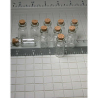 Miniature Glass Vials, Bag of 10, Crafting, Small Glass Bottles