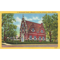 Postcard Zwaanendael House, a Memorial of the First Settlement, Lewes, Delaware Linen Unposted 1930-1950