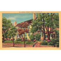 Postcard General Morgan's Home, Winchester, VA. Vintage Linen Unposted 1930-1950