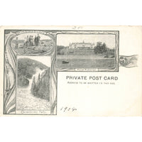 Postcard On the Grand Discharge, Hotel Roberval, Ouiatchouan Falls Private Post Card Unposted 1904