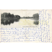 Postcard Lagoon, Pettibone Park, La Crosse, Wis. Vintage Undivided Back Posted 1903