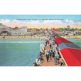 Postcard Looking West From the Pier, Old Orchard Beach, Maine Linen Unposted 1930-1950