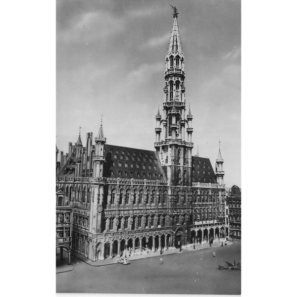 Postcard Brussels - The Town Hall Vintage RPPC Unposted