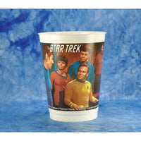 Vintage Star Trek Slurpee Cup, The Original Series, 7 Eleven, Plastic Cup 1991, Kirk and Spock, Uhura, Dr. McCoy, Super Slurpee