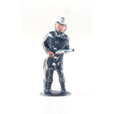 Barclay Manoil Type Lead Figure, Fireman, 1950s, 1.75" Tall, Original Paint, Lead Cast Toy, Hand Painted