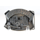 Pennsylvania Fire Fighters Belt Buckle Vintage Solid Brass Buckle 1988