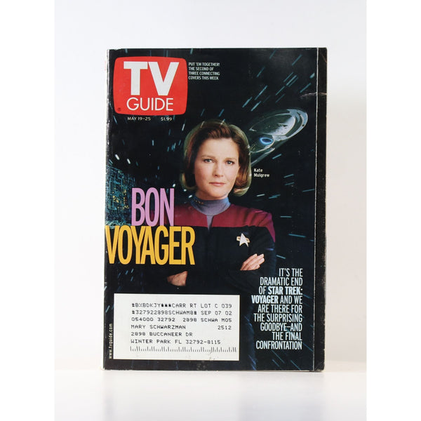 Vintage TV Guide Science Fiction Bon Voyager Kate Mulgrew May 19, 2001
