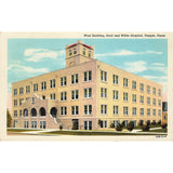 Postcard West Building, Scott and White Hospital, Temple, Texas Vintage White Border Posted