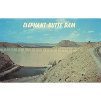 Postcard Elephant Butte Dam and Hydroelectric Plant Vintage Chrome Unposted