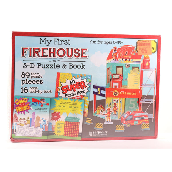 My First Firehouse 3D Puzzle and Book by Sequoia Children's Publishing Fire Rescue Sealed 2019