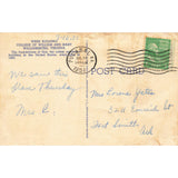 Postcard Wren Building Williamsburg VA Vintage Linen Posted 1951