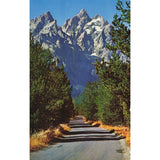 Postcard Grand Teton Peak, Grand Teton National Park, Wyoming Chrome Unposted 1939-1970s