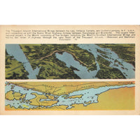 Postcard The Thousand Islands International Bridge 25 White Border Unposted 1917-1929