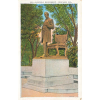 Postcard Lincoln Monument, Chicago, Ill. World's Fair 1933! Vintage Unposted